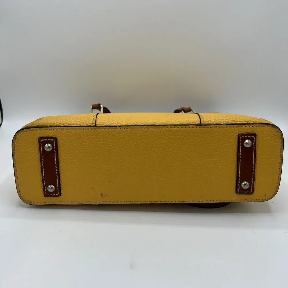 Dooney & Bourke Pebble Grain Small Lexington Tote - Mustard - Authentic - Picture 6 of 15